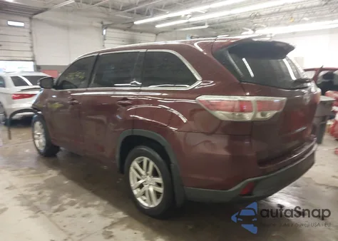 2015 Toyota Highlander Le V6 from USA, damaged, VIN 5TDBKRFH2FS122966